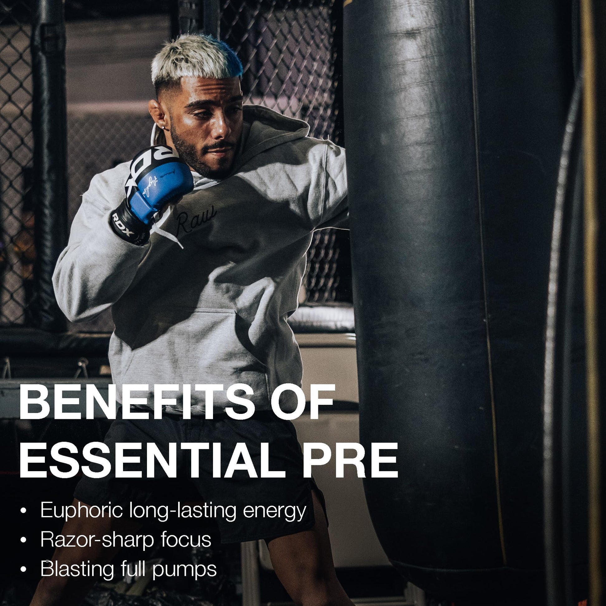 RAW Essential Pre-Workout Powder (Fruit Burst) - Chris Bumstead Sports Nutrition Supplement for Men & Women - Preworkout Energy Powder with Caffeine - PrimeBioHealth - canada supplements