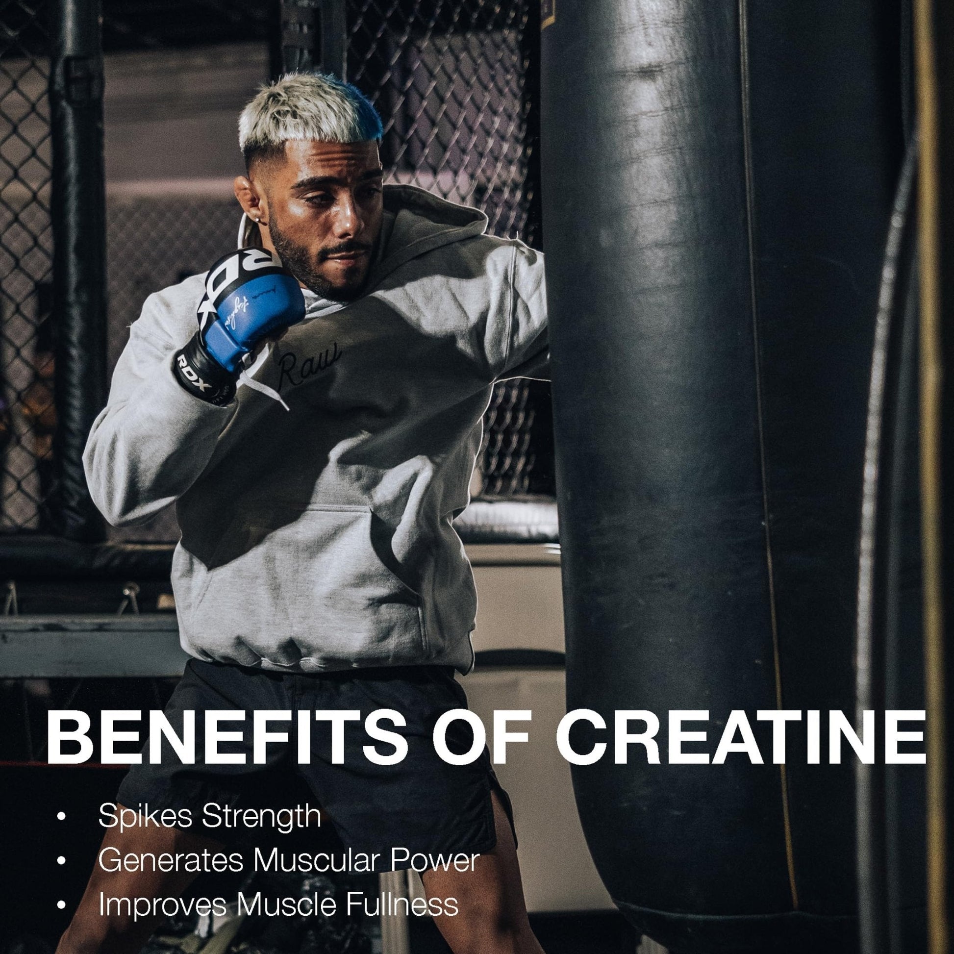 RAW Nutrition Creatine Monohydrate Powder, Blue Raspberry (30 Servings) - Micronized Creatine Monohydrate Supplement for Workout Performance, Build Muscle & Strength - PrimeBioHealth - canada supplements