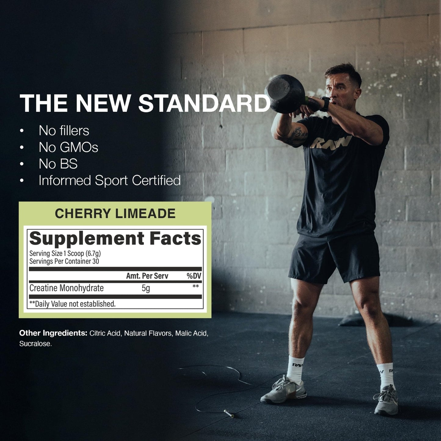 RAW Nutrition Creatine Monohydrate Powder, Cherry Limeade (30 Servings) - Micronized Creatine Monohydrate Supplement for Workout Performance, Build Muscle & Strength - PrimeBioHealth - canada supplements