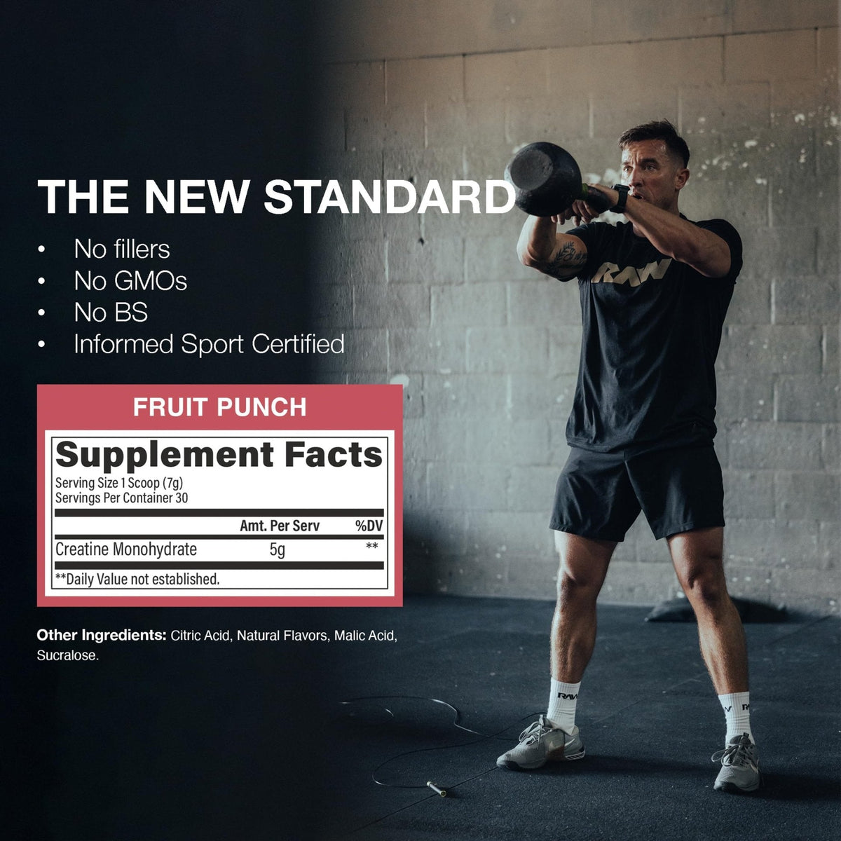 RAW Nutrition Creatine Monohydrate Powder, Fruit Punch (30 Servings) - Micronized Creatine Monohydrate Supplement for Workout Performance, Build Muscle & Strength - PrimeBioHealth - canada supplements