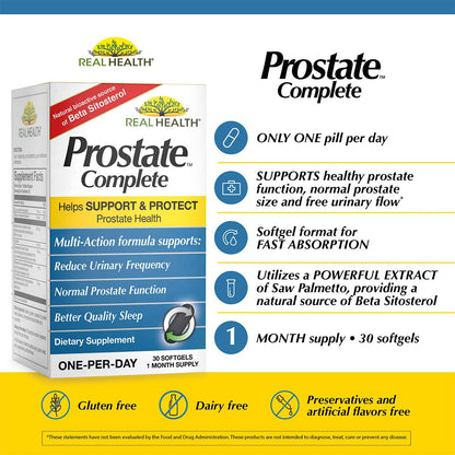 Real Health The Prostate Formula - Prostate Health Supplements for Men, Saw Palmetto Formula for Healthy Bladder and Urinary Support, - PrimeBioHealth - canada supplements