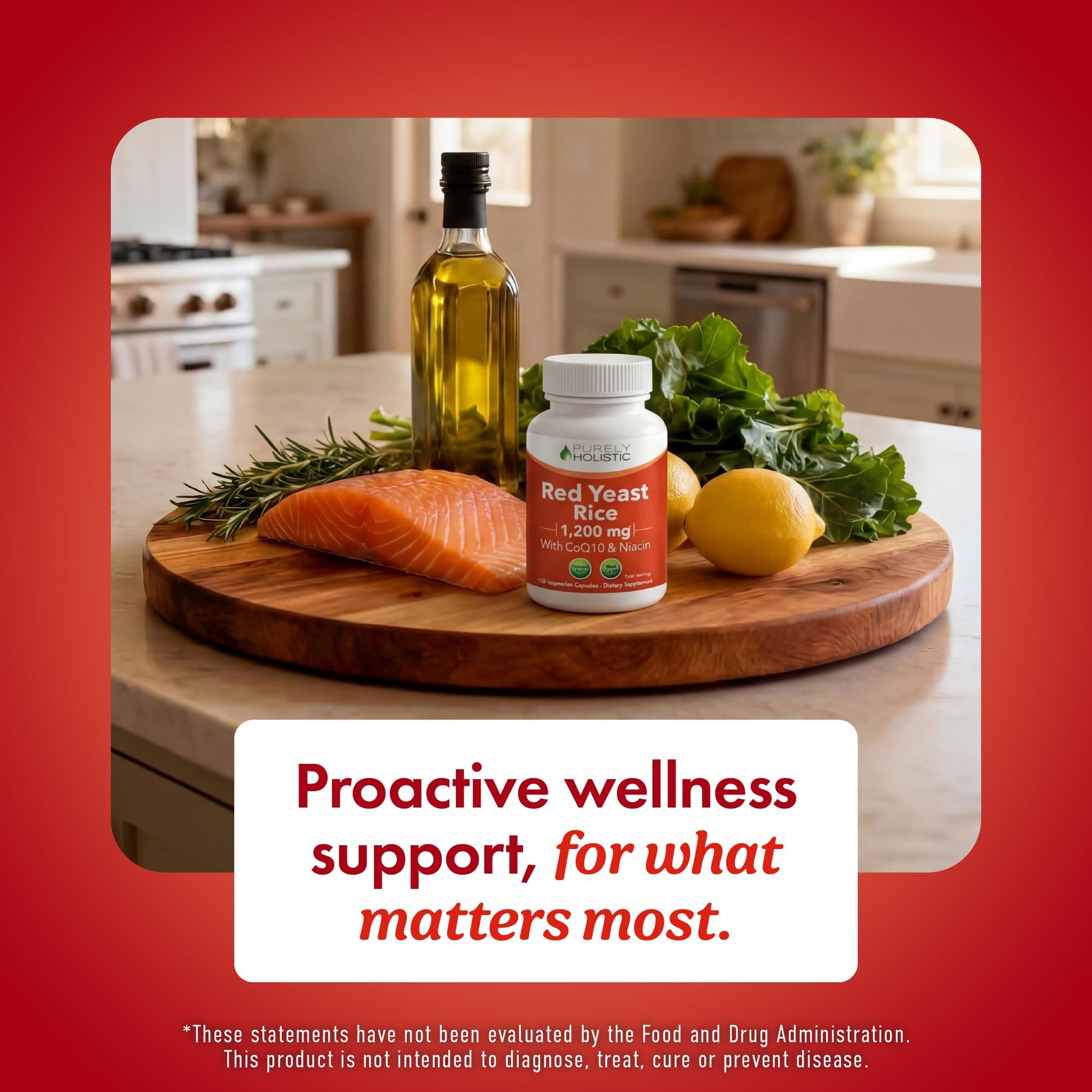 Red Yeast Rice with CoQ10 Supplement | Healthy Cholesterol Levels & Heart Health Support | Extra Strength Red Yeast Rice 1200 MG (600 MG Per Capsule) with Monakolin K - PrimeBioHealth - canada supplements