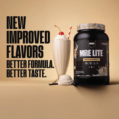 REDCON1 MRE LITE Whole Food Protein Powder, Vanilla Milkshake - Lactose Free & Sugar Free Meal Replacement with Animal Protein Blends - Easy to Digest Formula - Only 1g Carb per Serving (30 Servings) - PrimeBioHealth - canada supplements