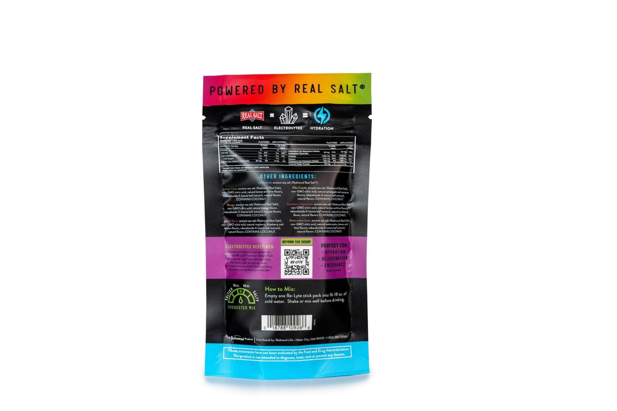REDMOND Re-Lyte Hydration Electrolyte Powder Drink Mix Variety (7 Stick Packs) - PrimeBioHealth - canada supplements