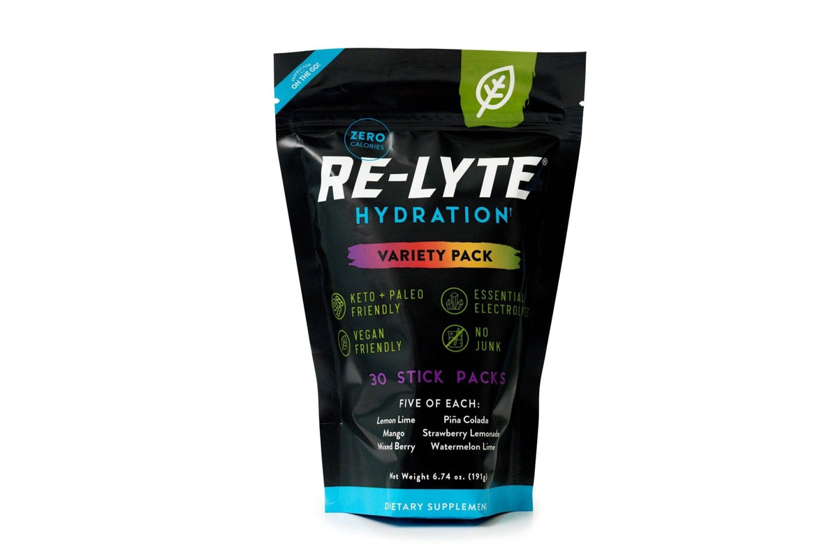 REDMOND Re-Lyte Hydration Electrolyte Powder Mix, Variety Pack, 30 Stick Packs - PrimeBioHealth - canada supplements