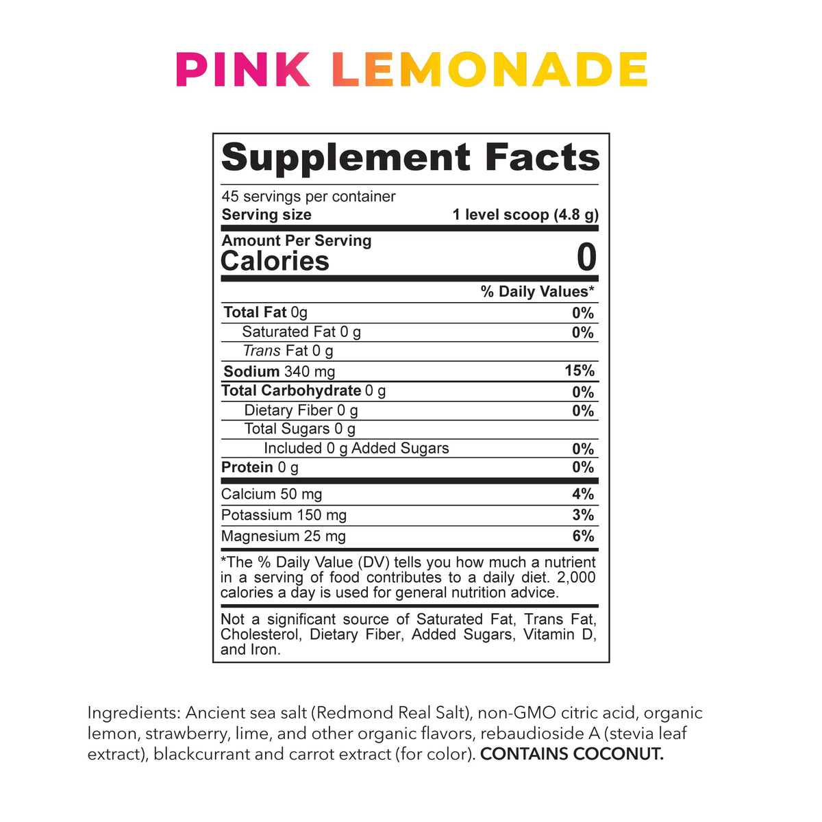 REDMOND Re-Lyte Kids Hydration Electrolyte Mix Powder, Pink Lemonade 7.62 oz - PrimeBioHealth - canada supplements
