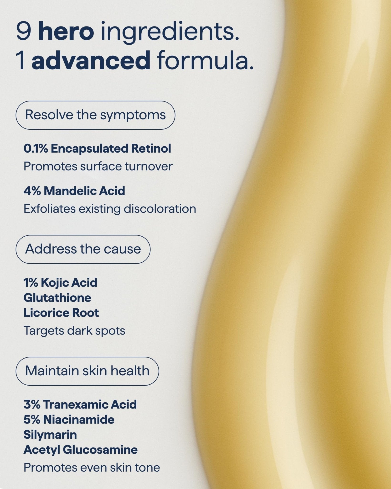 Remedy for Dark Spots | Advanced Night Treatment with Retinol & Kojic Acid | For Discoloration and Uneven Tones | With Glutathione - PrimeBioHealth - canada supplements