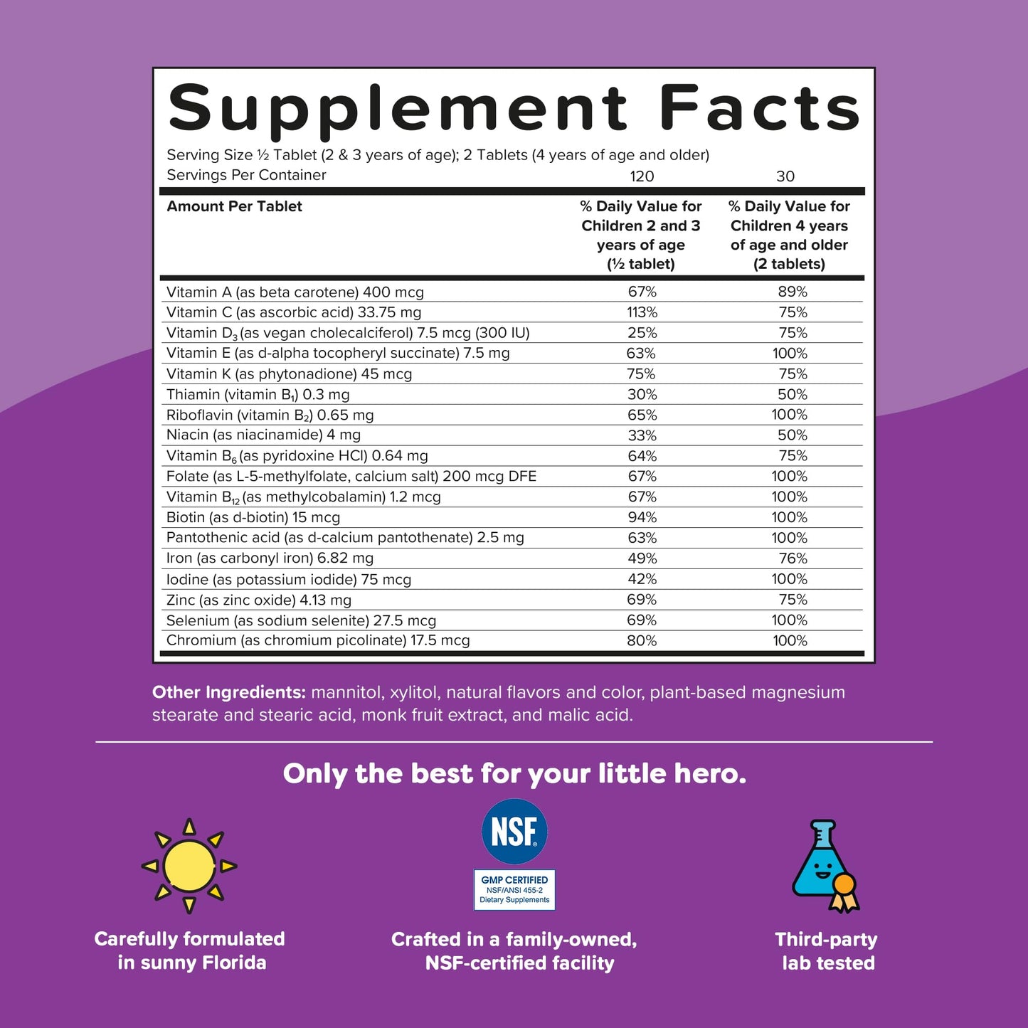 Renzo's Picky Eater Kids Multivitamin with Iron - Dissolvable Kids Vitamins with Iron, Zinc, Vitamin C, Vitamin D, E & K, Sugar-Free Melty Tabs, Orange Flavor - PrimeBioHealth - canada supplements