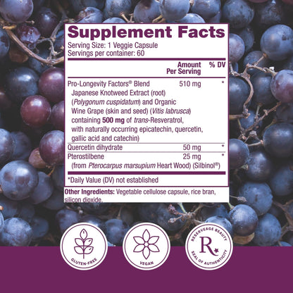 Reserveage Beauty, Resveratrol 500 mg with Pterostilbene, Antioxidant Supplement for Immune Support & Heart Health, Supports Healthy Aging - PrimeBioHealth - canada supplements