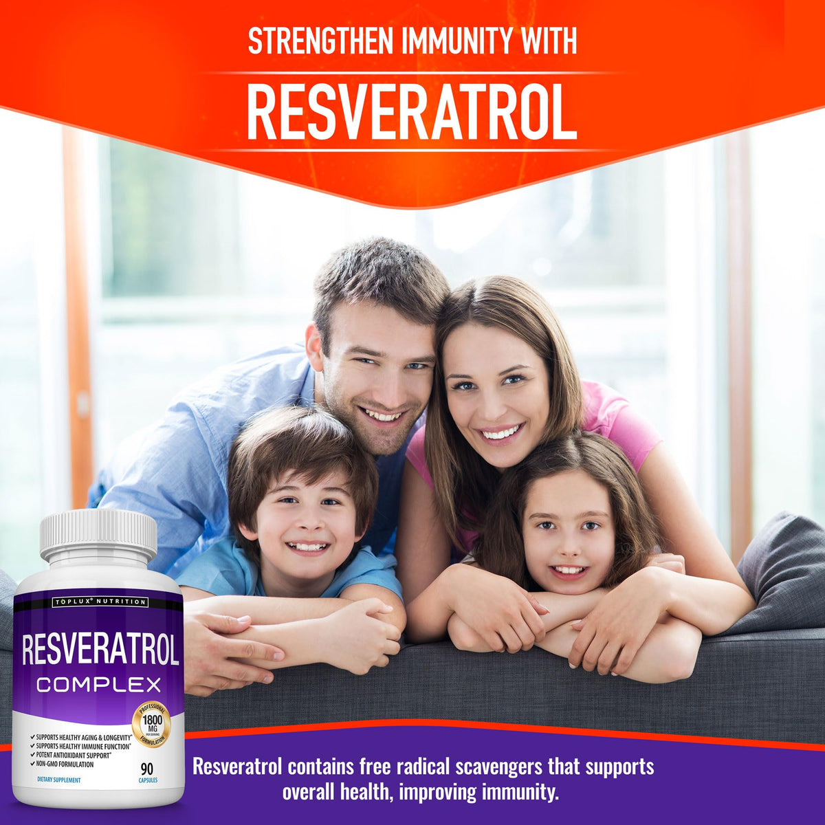 Resveratrol Supplement 1800 mg Antioxidant Complex - Highly Potent Natural Trans-Resveratrol Pills for Healthy Aging, Overall Health Support, Immune System - PrimeBioHealth - canada supplements