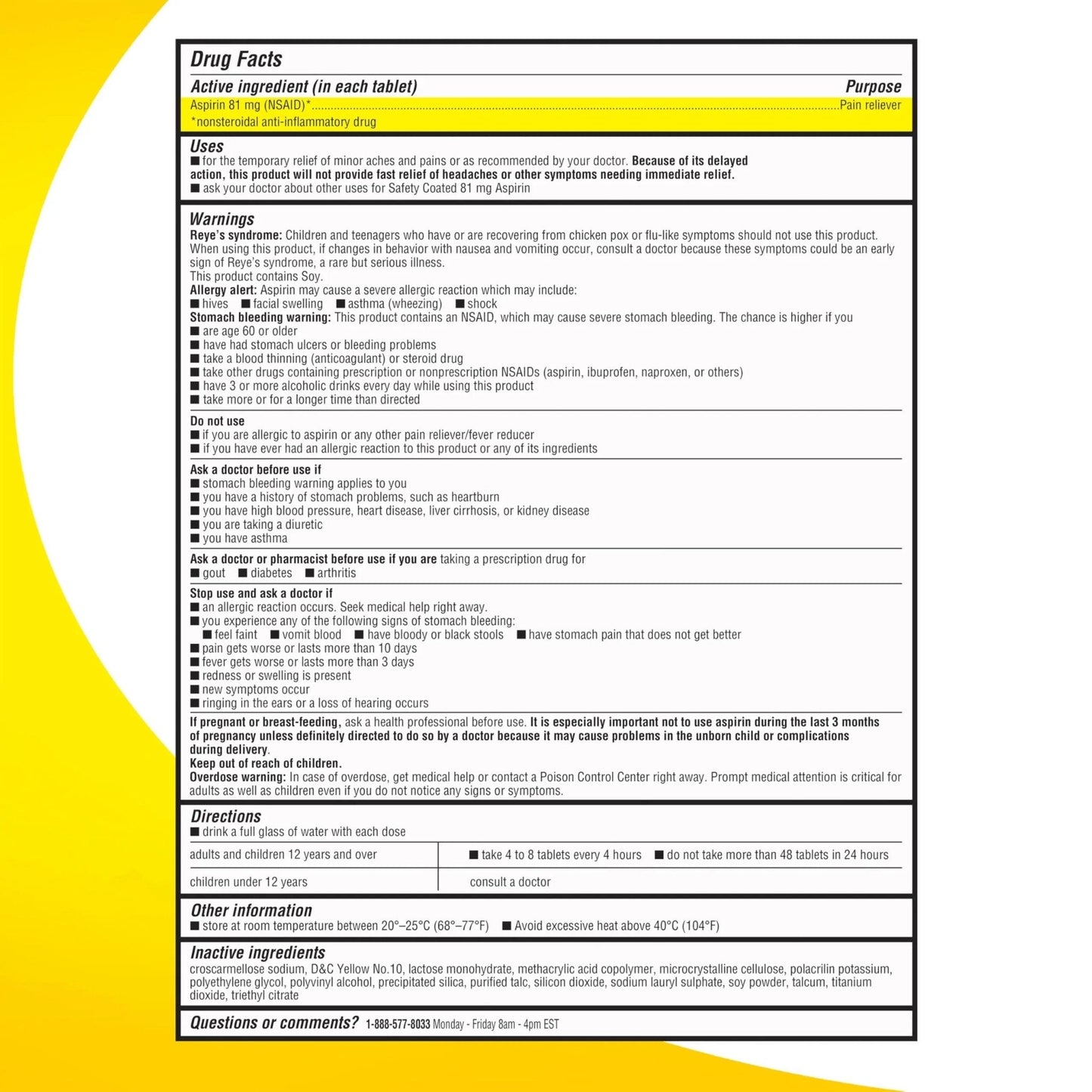 RIGHT REMEDIES Low Dose Aspirin 81mg, Enteric Coated Tablets, NSAID Pain Reliever & Fever Reducer for Adults, Compare to the Active Ingredient in Bayer® Low Dose Aspirin (500ct) - PrimeBioHealth - canada supplements