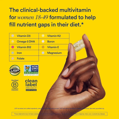 Ritual Multivitamin for Women 18+ with Vitamin D3 for Immune Support*, Vegan Omega 3 DHA, B12, Iron - PrimeBioHealth - canada supplements
