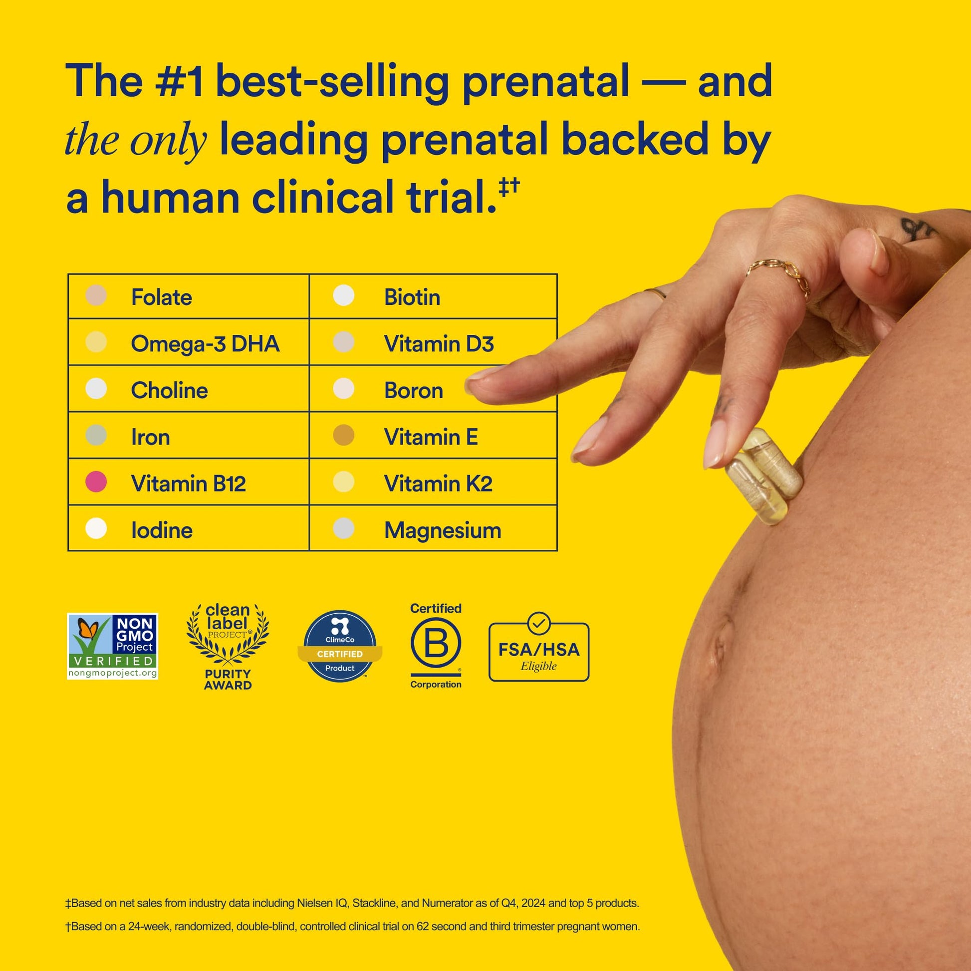 Ritual Prenatal Multivitamin for Women - Key Essential Vitamins and Minerals to Support Mom and Baby During Pregnancy* - Folate, Choline, Omega-3 DHA, Iron - PrimeBioHealth - canada supplements