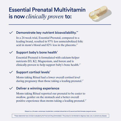 Ritual Prenatal Multivitamin for Women - Key Essential Vitamins and Minerals to Support Mom and Baby During Pregnancy* - Folate, Choline, Omega-3 DHA, Iron - PrimeBioHealth - canada supplements