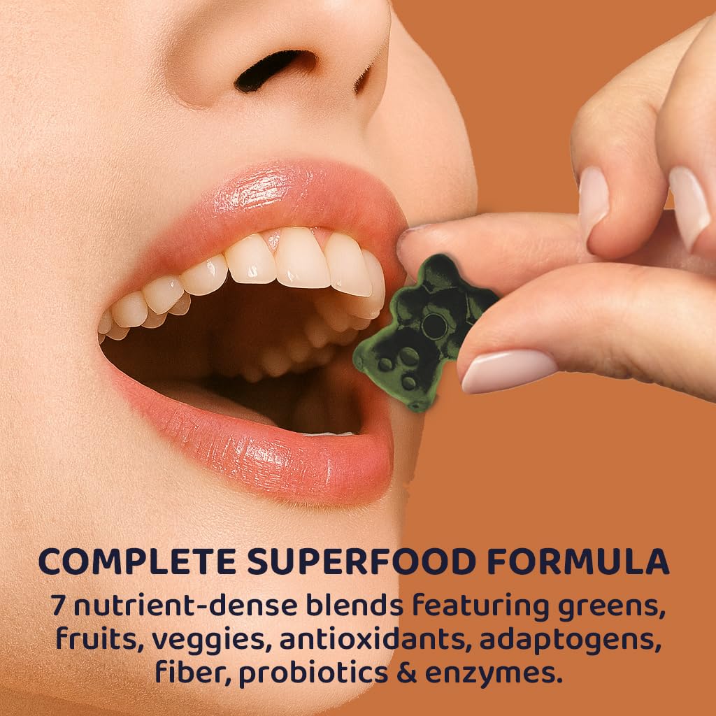 ROOTI Greens + Superfoods Gummies for Adults – 7-in-1 Whole Food Supplement, Spirulina, Lion’s Mane, Probiotics, Fiber & Digestive Enzymes Vegan, Sugar-Free, - PrimeBioHealth - canada supplements