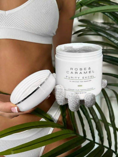 Rose & Caramel Purity Excel 60 Second Miracle Express Self Tan Remover & Exfoliating Tan Eraser Body Scrub 14.89 Fl Oz (440ml) - PrimeBioHealth - canada supplements