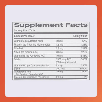 Rugby Nephro-Vite Vitamin B and C Complex Tablets - Dietary Supplement - 100 Count (1 Pack) - PrimeBioHealth - canada supplements