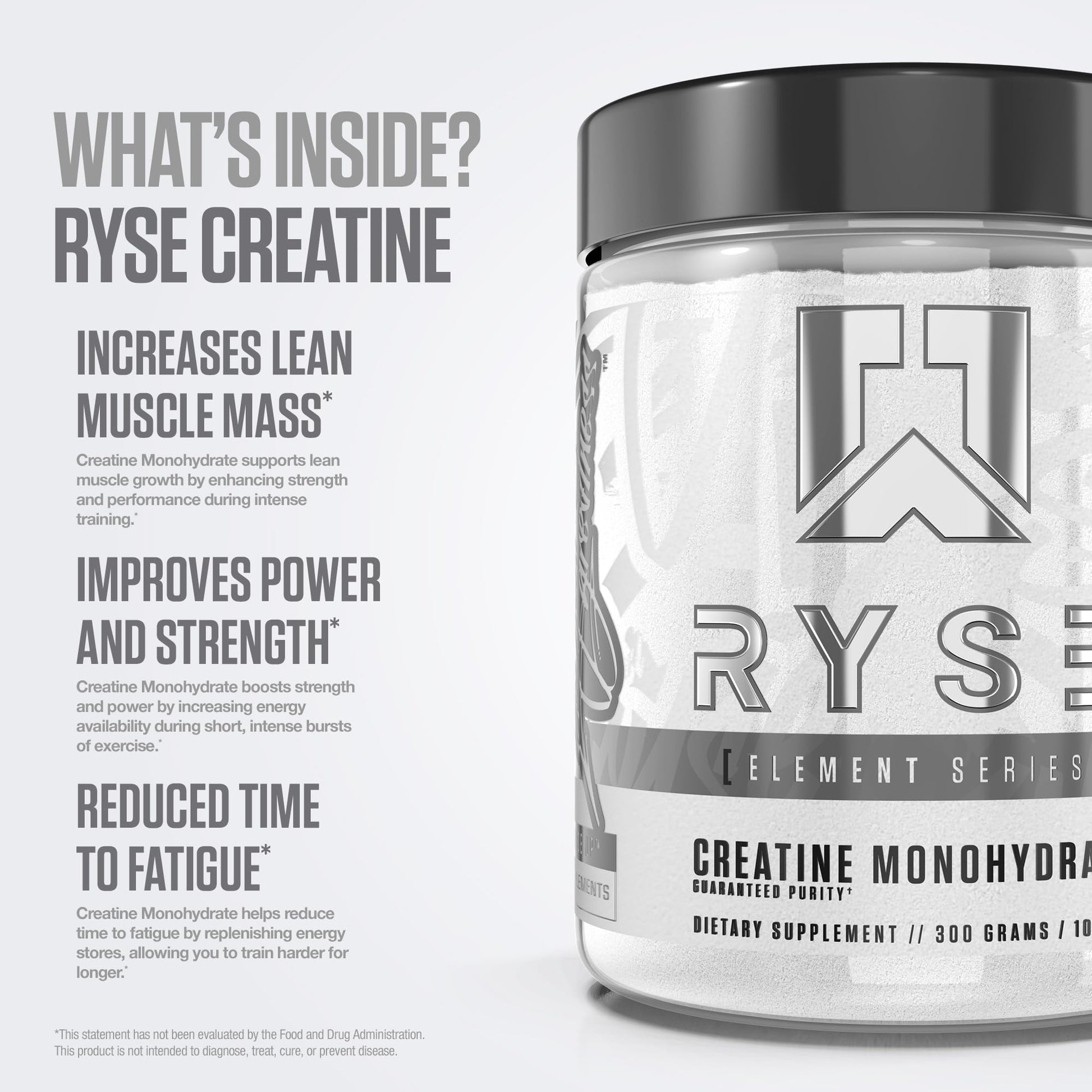 RYSE Creatine Monohydrate Powder - Unflavored - Supports Men & Women Lean Muscle Growth, Strength, Power, and Endurance - Helps Reduce Fatigue - PrimeBioHealth - canada supplements
