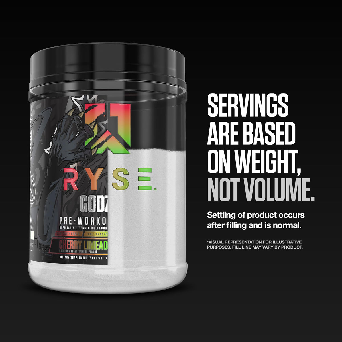 RYSE Godzilla X Noel Deyzel Pre Workout Powder - Monsterberry Lime - 400mg Caffeine, High Stim Pre-Workout for Men & Women with Citrulline & Beta Alanine - Energy, Pump & Focus - 20/40 Servings - PrimeBioHealth - canada supplements