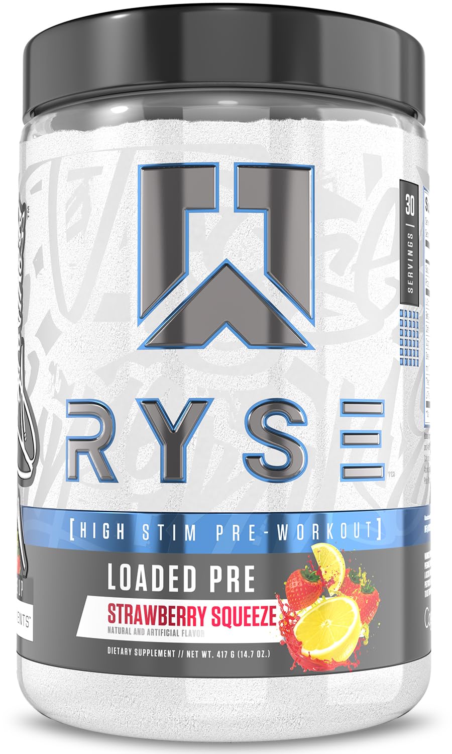 RYSE Loaded Pre Workout Powder - Strawberry Squeeze - Daily Pre-Workout for Men & Women with 390mg Caffeine, Beta Alanine, and Citrulline for Pump - PrimeBioHealth - canada supplements