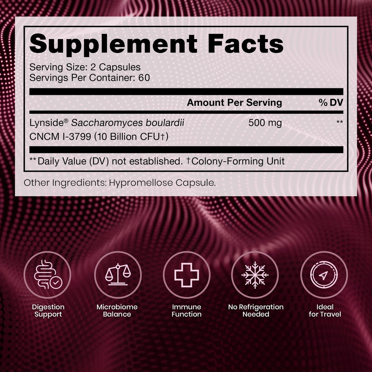 Saccharomyces Boulardii Probiotics 10 Billion CFU Made in USA | No Fillers Patented Strain: Lynside CNCM I-3799 Probiotics for Men and Women | Pure TheraPro Rx, Pharma Grade 120 Count - PrimeBioHealth - canada supplements