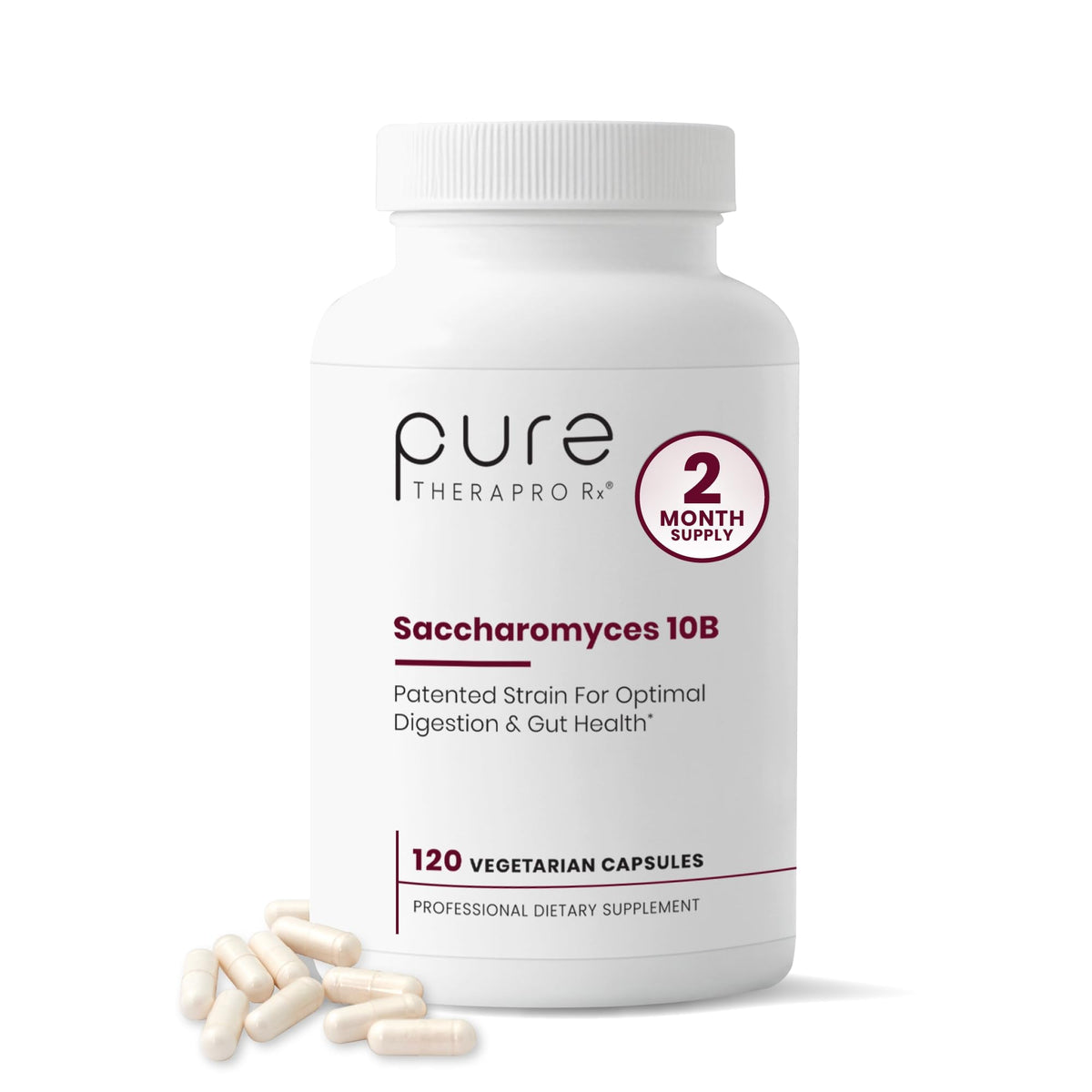 Saccharomyces Boulardii Probiotics 10 Billion CFU Made in USA | No Fillers Patented Strain: Lynside CNCM I-3799 Probiotics for Men and Women | Pure TheraPro Rx, Pharma Grade 120 Count - PrimeBioHealth - canada supplements