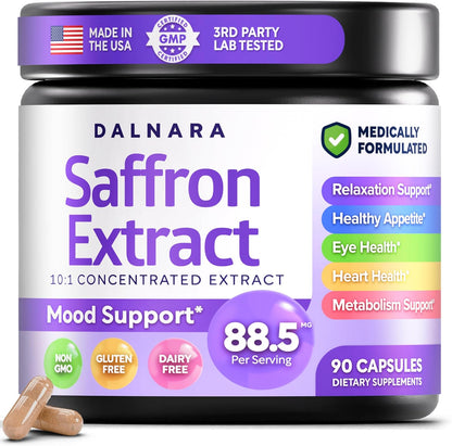 Saffron Supplements for Women 88.5mg Mood | Focus | Vision | Energy Support - PrimeBioHealth - canada supplements