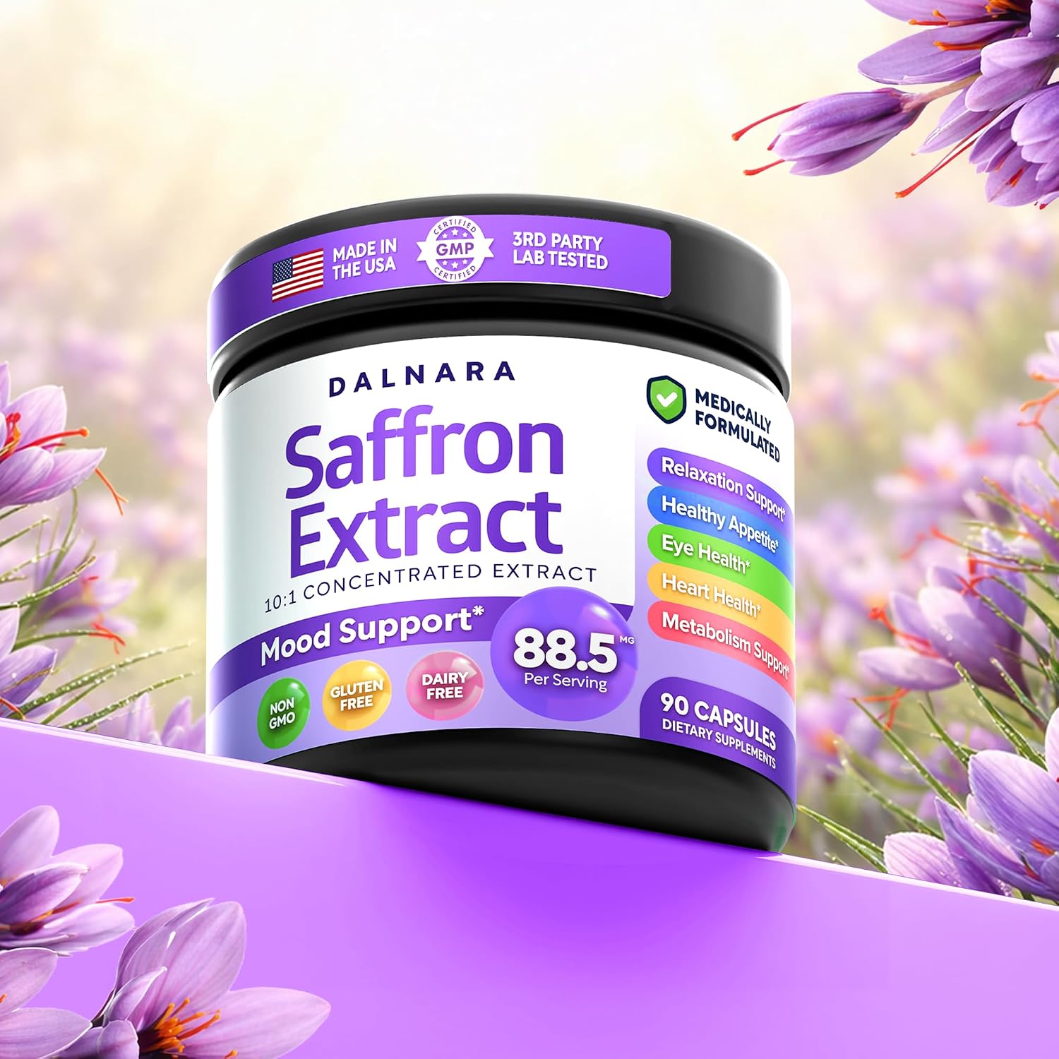 Saffron Supplements for Women 88.5mg Mood | Focus | Vision | Energy Support - PrimeBioHealth - canada supplements