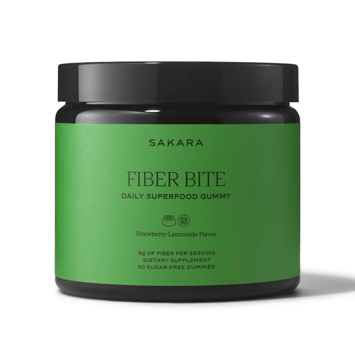 SAKARA Fiber Gummies for Gut Health & Digestive Support | 6g Prebiotic Fiber | Sugar-Free, Plant-Based | Strawberry Lemonade | 60 Count - PrimeBioHealth - canada supplements