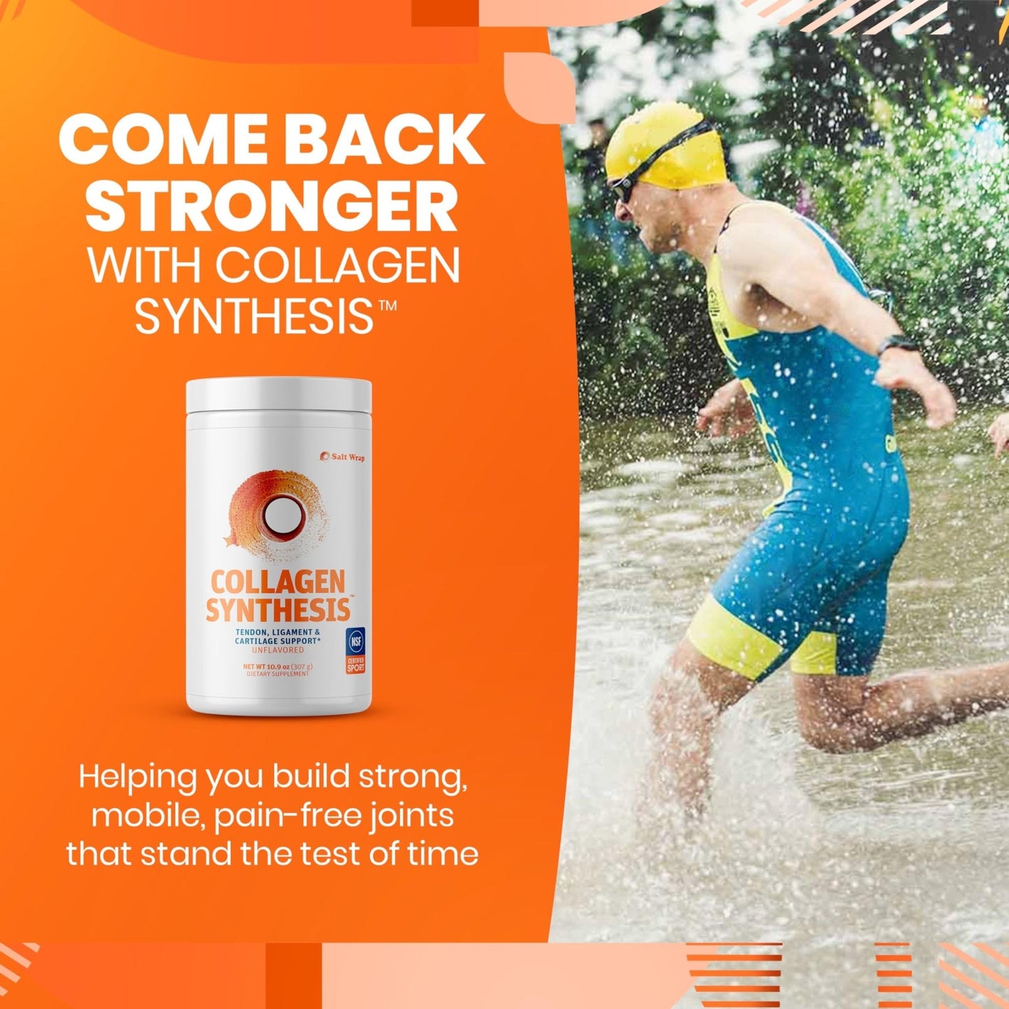 SaltWrap Collagen Synthesis - Collagen Peptides for Joints with Fortigel, Tendoforte, Best Collagen Powder for Tendons, Ligaments - PrimeBioHealth - canada supplements