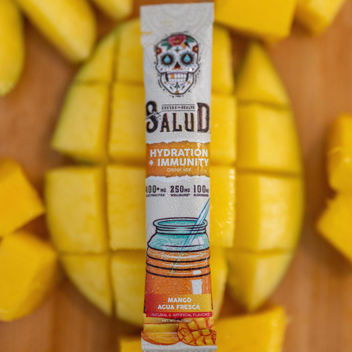 Salud 2-in-1 Hydration Packets + Immunity Electrolytes Powder, Mango - Agua Fresca Drink Mix, Elderberry, Dairy & Soy Free, Non-GMO, Gluten Free, - PrimeBioHealth - canada supplements