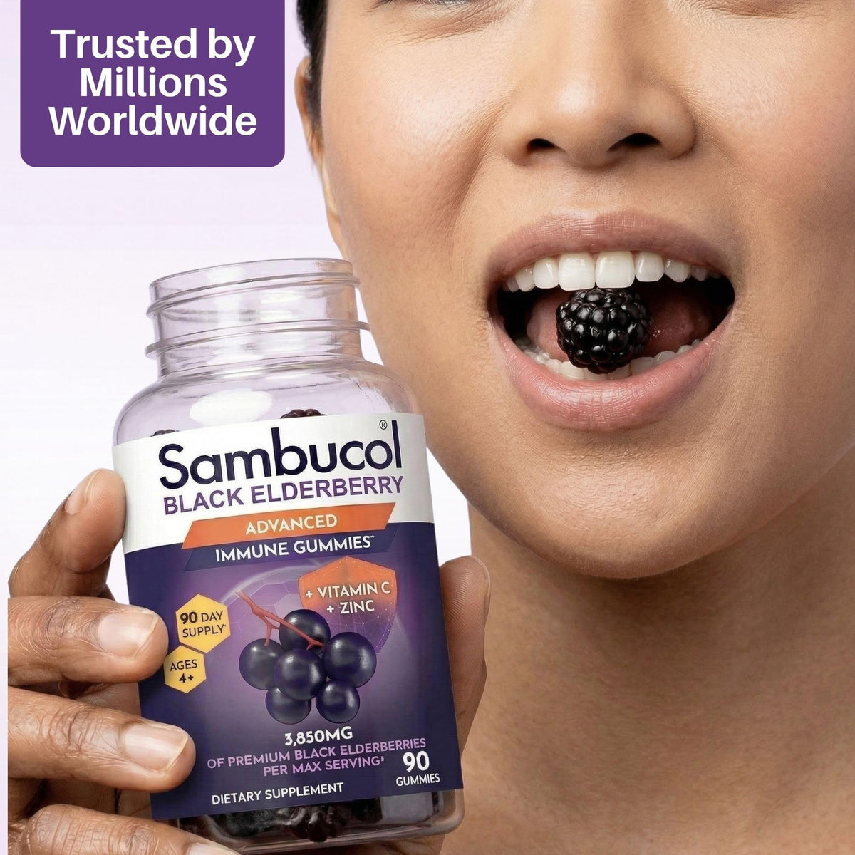 Sambucol Elderberry Gummies - Immune Support Supplement for Adults & Kids with Vitamin C & Zinc, Sambucol Elderberry - PrimeBioHealth - canada supplements