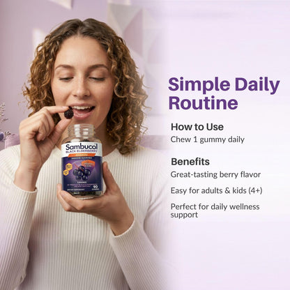 Sambucol Elderberry Gummies - Immune Support Supplement for Adults & Kids with Vitamin C & Zinc, Sambucol Elderberry - PrimeBioHealth - canada supplements