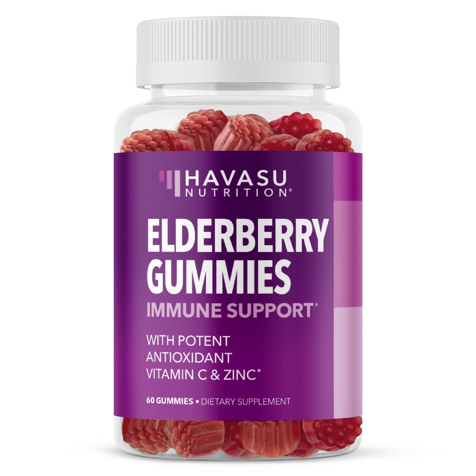 Sambucus Elderberry Gummies for Adults - Immune Support Supplement with Vitamin C and Zinc - Enhanced Formula for Daily Defense - 60 Count - PrimeBioHealth - canada supplements