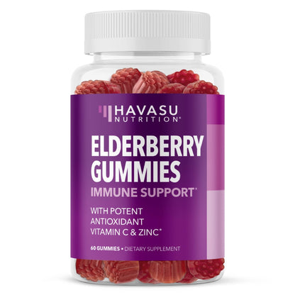 Sambucus Elderberry Gummies for Adults - Immune Support Supplement with Vitamin C and Zinc - Enhanced Formula for Daily Defense - 60 Count - PrimeBioHealth - canada supplements