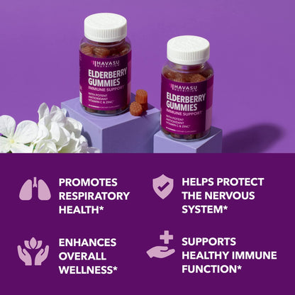 Sambucus Elderberry Gummies for Adults - Immune Support Supplement with Vitamin C and Zinc - Enhanced Formula for Daily Defense - 60 Count - PrimeBioHealth - canada supplements
