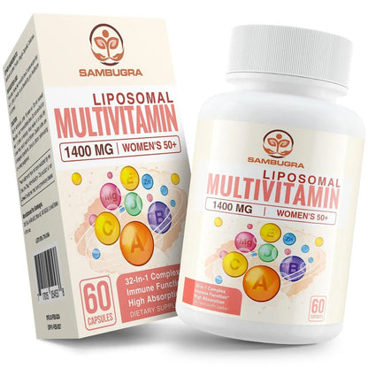 Sambugra Liposomal Multivitamin for Women 50+ - Women Daily Multivitamin with 32 Ingredients, CoQ10, Vitamins C, B, D, E - PrimeBioHealth - canada supplements