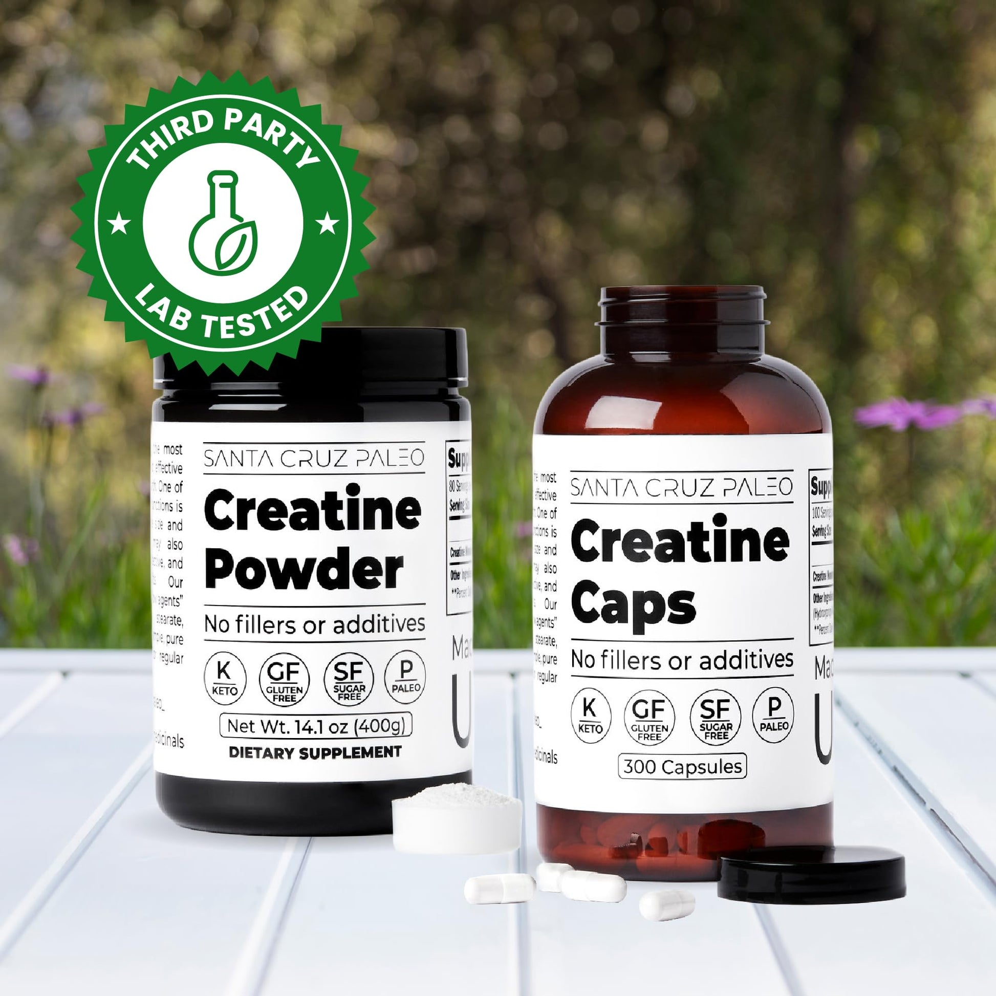 Santa Cruz Paleo Creatine Capsules, Supports Muscle Growth & Energy, Gluten Free, Keto, Sugar Free, Paleo, No Fillers or Additives, Creatine Monohydrate Pills, - PrimeBioHealth - canada supplements