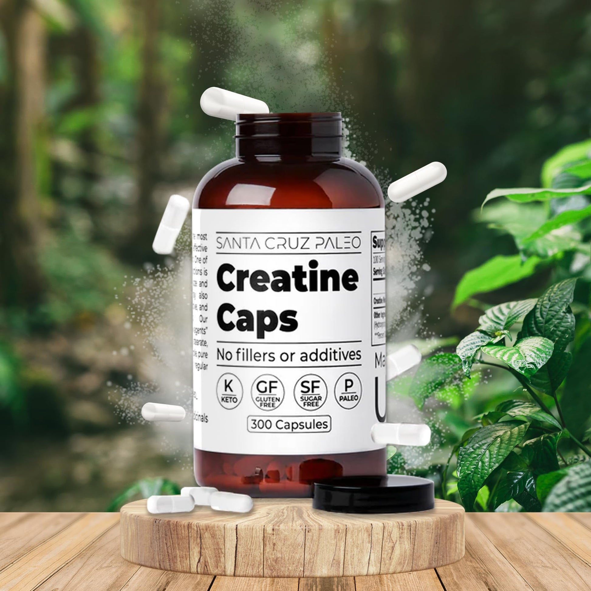 Santa Cruz Paleo Creatine Capsules, Supports Muscle Growth & Energy, Gluten Free, Keto, Sugar Free, Paleo, No Fillers or Additives, Creatine Monohydrate Pills, - PrimeBioHealth - canada supplements
