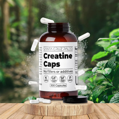 Santa Cruz Paleo Creatine Capsules, Supports Muscle Growth & Energy, Gluten Free, Keto, Sugar Free, Paleo, No Fillers or Additives, Creatine Monohydrate Pills, - PrimeBioHealth - canada supplements