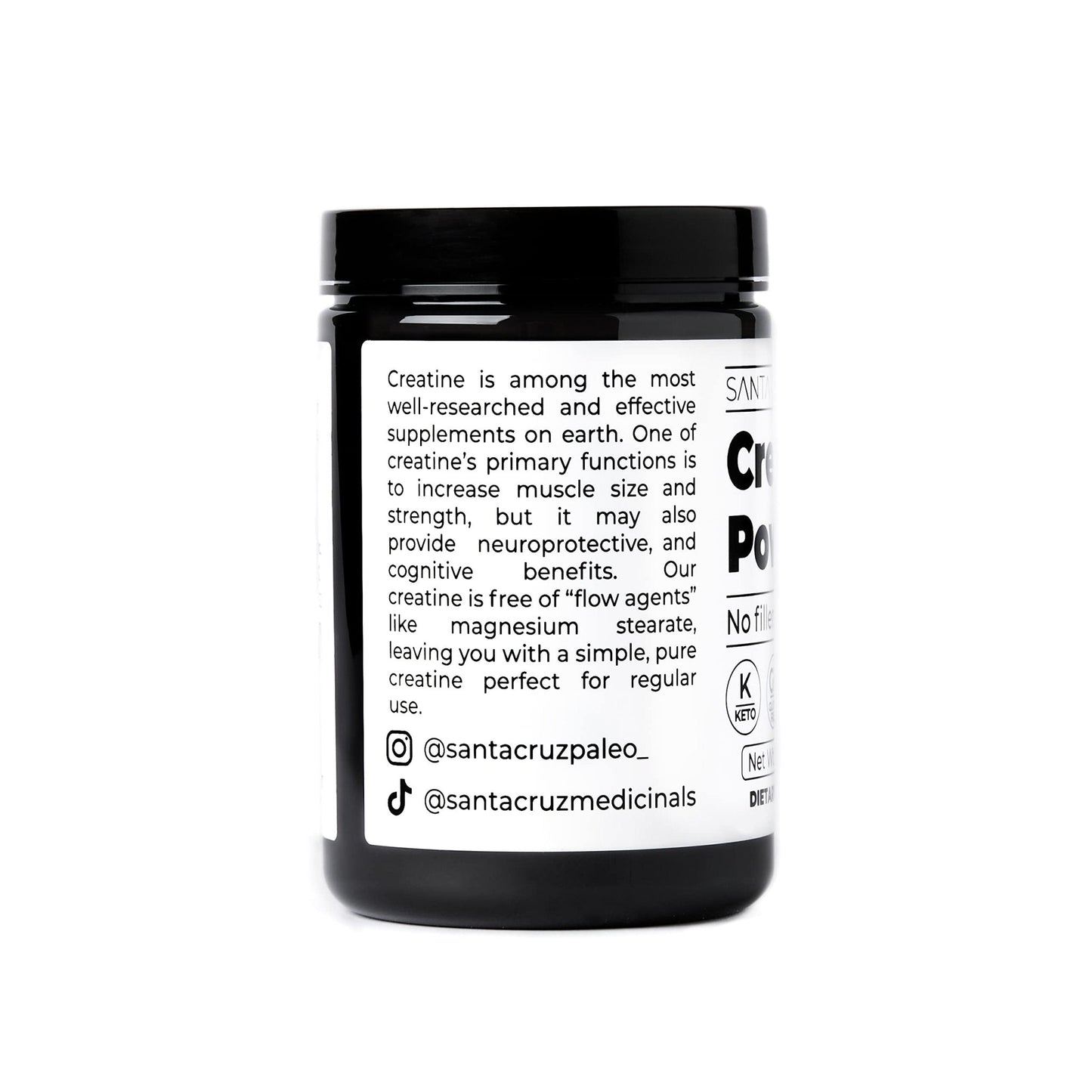 Santa Cruz Paleo, Creatine Monohydrate Powder Micronized, Unflavored Pre Workout and Muscle Support Supplement, Gluten Free Keto, Mix with Water or Shakes - PrimeBioHealth - canada supplements