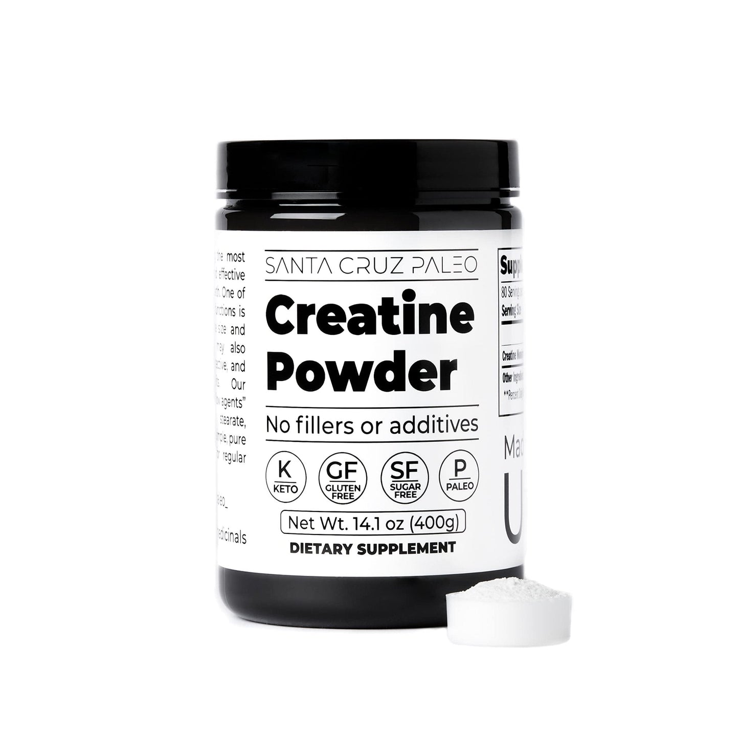 Santa Cruz Paleo, Creatine Monohydrate Powder Micronized, Unflavored Pre Workout and Muscle Support Supplement, Gluten Free Keto, Mix with Water or Shakes - PrimeBioHealth - canada supplements