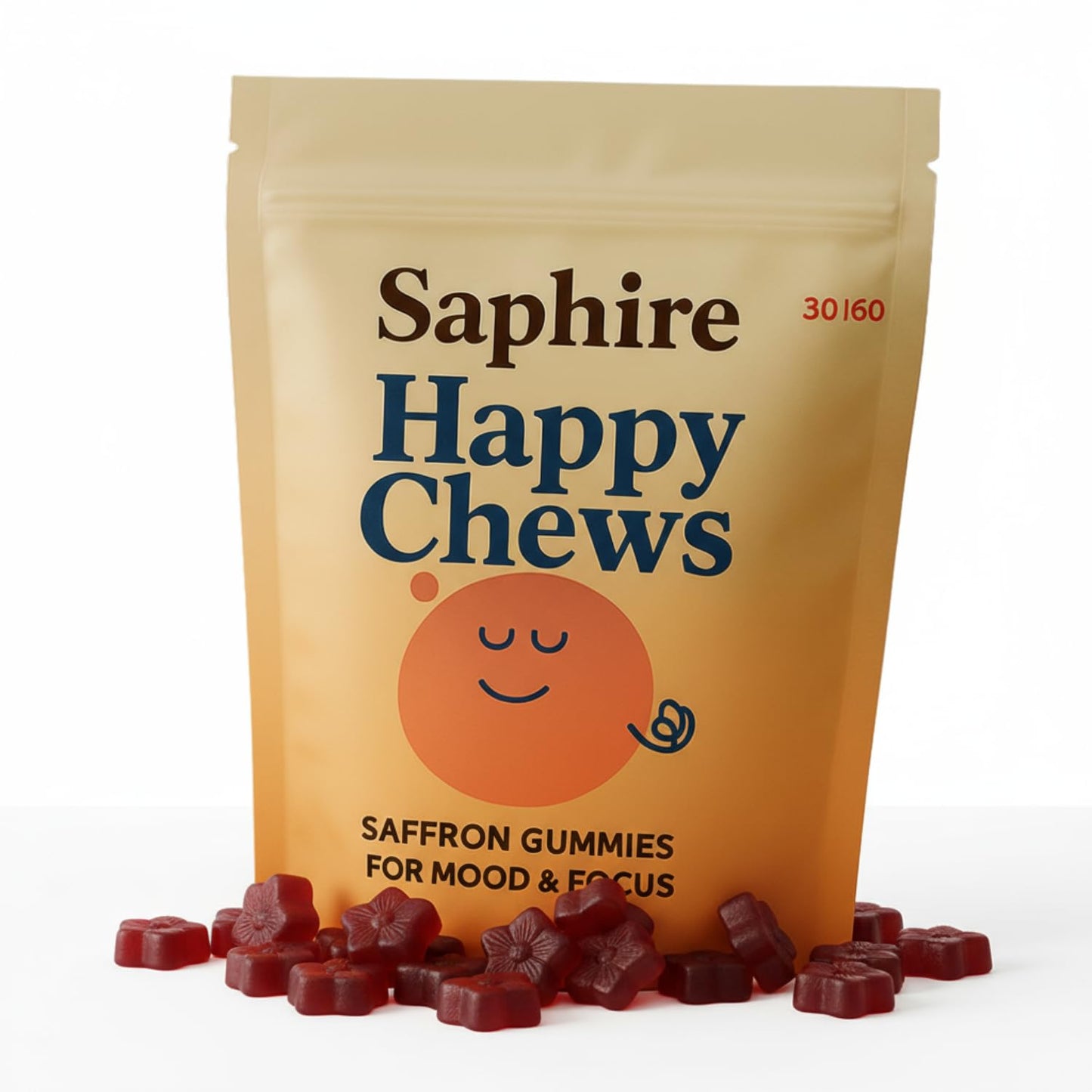 SAPHIRE HAPPY CHEWS Saffron Gummies for Kids | Supports Mood, Calm & Focus | Saffron Extract, Passionflower, St. John’s Wort & GABA - PrimeBioHealth - canada supplements