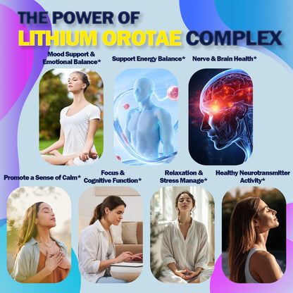 Scibalia Lithium Orotate Liquid Drops 20mg, Potency 11-in-1 Lithium Supplement w. NAC Magnesium Ashwagandha Theanine Vitamin D3 B6 B12 for Memory Brain Mood Cognitive Support, - PrimeBioHealth - canada supplements