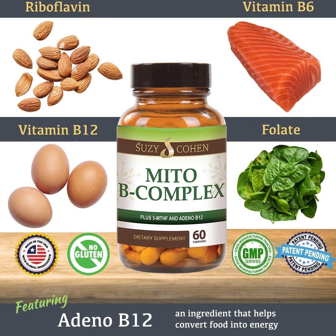 Script Essentials Suzy Cohen, Mito B Complex Dietary Supplement, 5-MTHF, Adeno B12, Methylation Support, Supports Healthy Nervous System - PrimeBioHealth - canada supplements