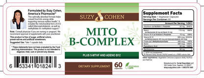 Script Essentials Suzy Cohen, Mito B Complex Dietary Supplement, 5-MTHF, Adeno B12, Methylation Support, Supports Healthy Nervous System - PrimeBioHealth - canada supplements