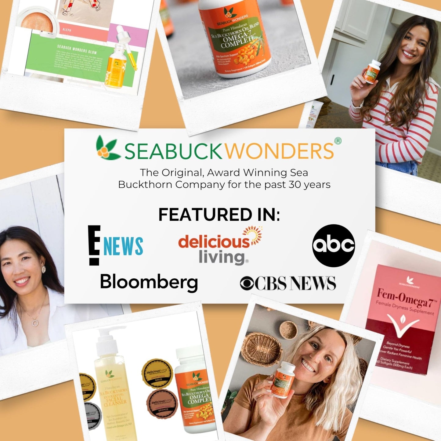 SeabuckWonders Organic Sea Buckthorn Oil Omega-7 Complete,120 Softgels, 60 Day Supply, with Omega 3, 6 & 9, Supports Hair - PrimeBioHealth - canada supplements