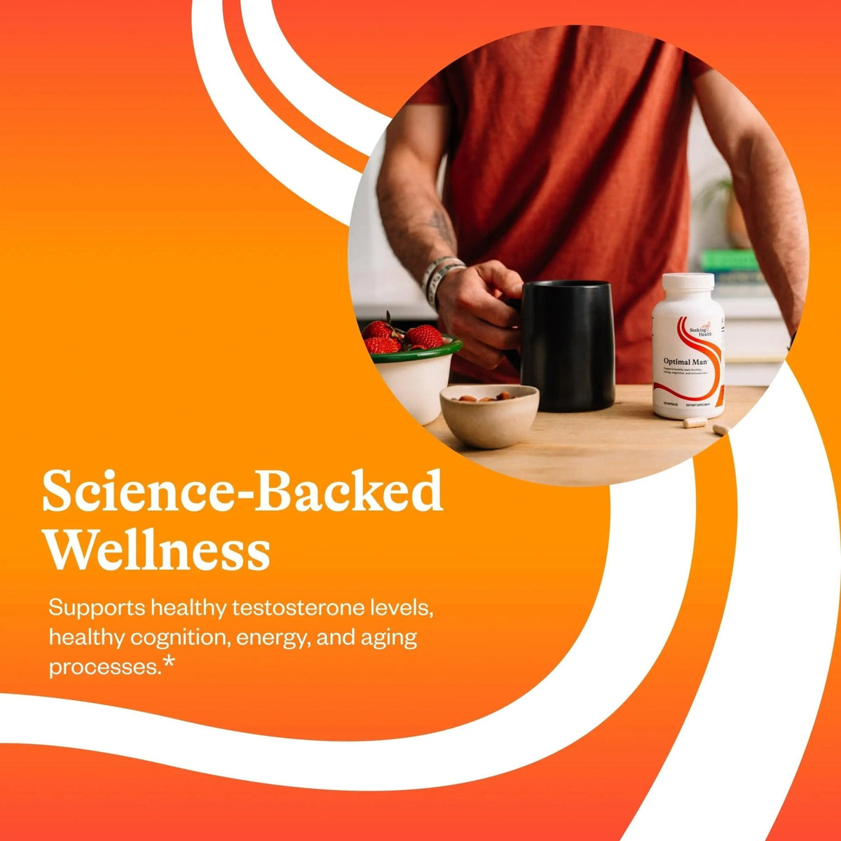 Seeking Health Optimal Man - Multivitamin Supplement with Zinc, Active Folate, & Alpha-Lipoic Acid - Multivitamin Supports Energy & Brain Health - Support Healthy Aging - PrimeBioHealth - canada supplements