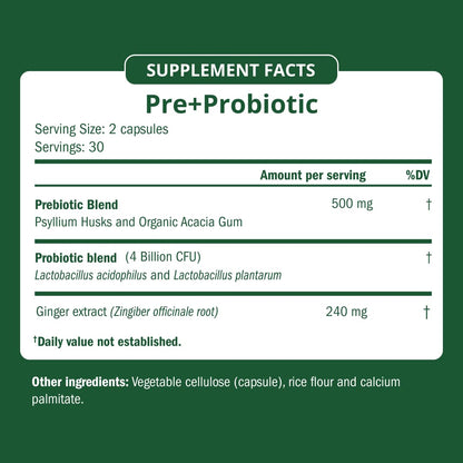 Semaine Super Powered Prebiotic + Probiotic for Women, Effective 3-in-1 Multi-Action Formula to Nourish Gut Health, Soothe IBS, Support Bloat Relief - PrimeBioHealth - canada supplements