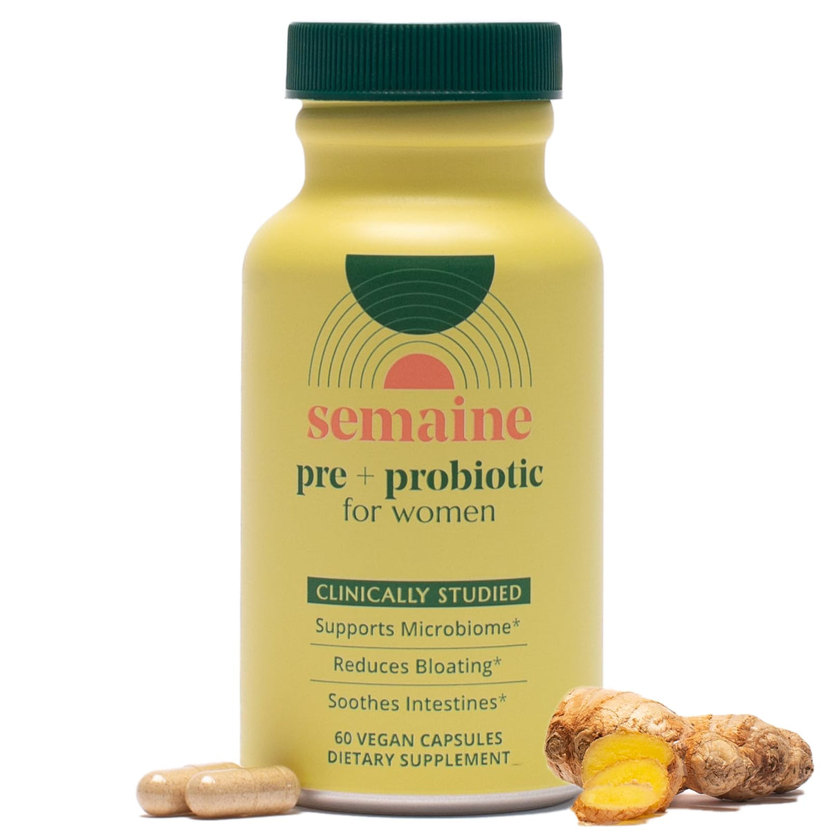 Semaine Super Powered Prebiotic + Probiotic for Women, Effective 3-in-1 Multi-Action Formula to Nourish Gut Health, Soothe IBS, Support Bloat Relief - PrimeBioHealth - canada supplements